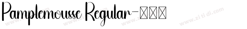 Pamplemousse Regular字体转换